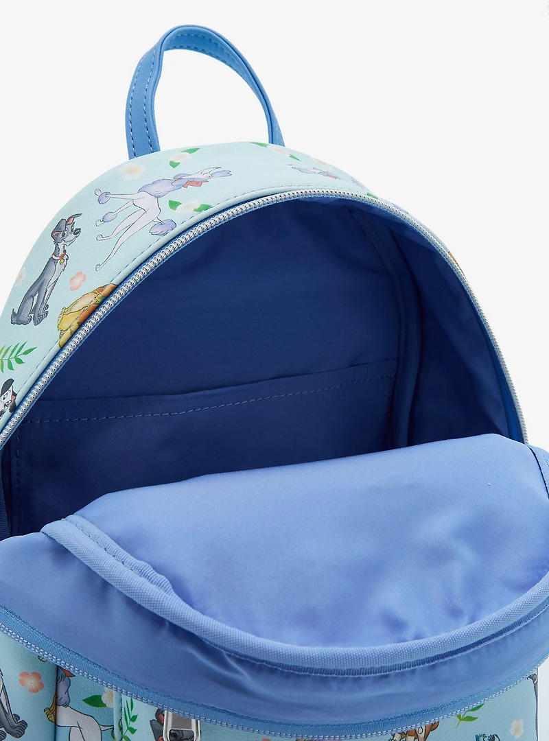 Loungefly Disney Dogs Floral Mini Backpack