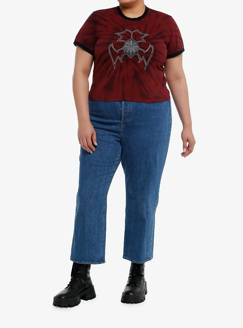Her Universe Marvel Madame Web Spiderweb Tie-Dye Girls Baby T-Shirt Plus Size
