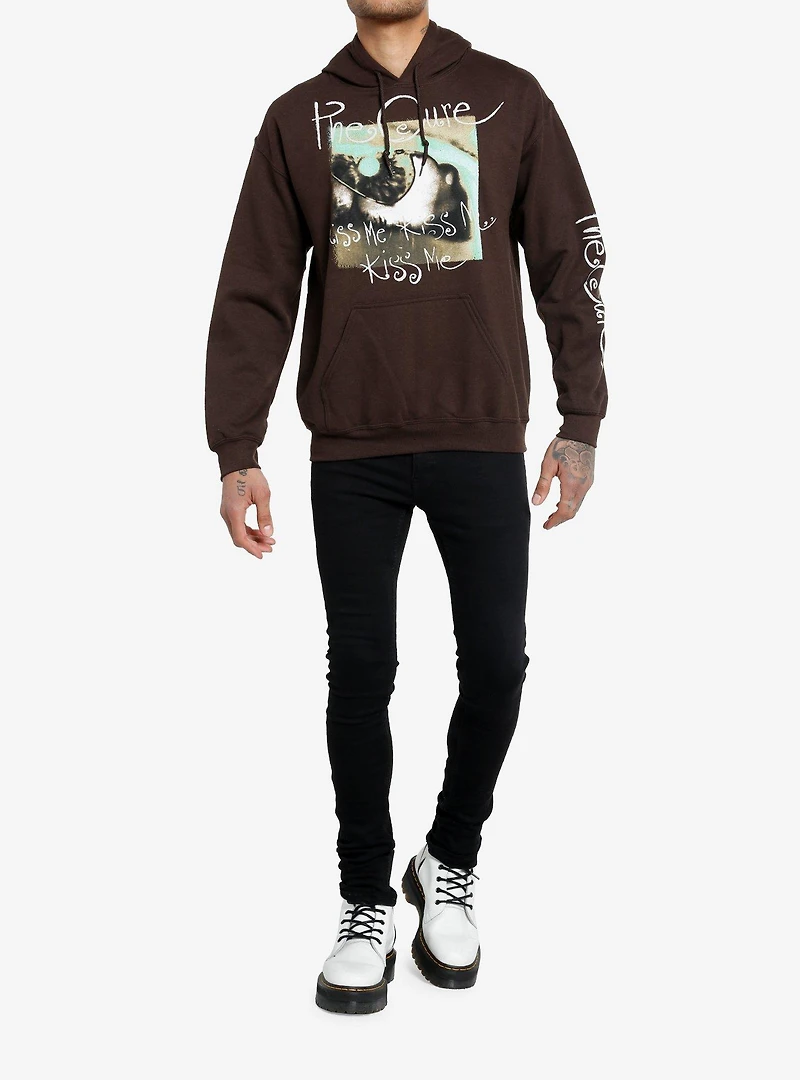 The Cure Kiss Me Kiss Me Kiss Me Brown Hoodie