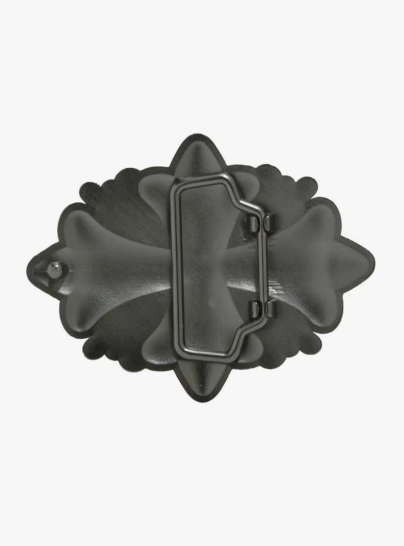 Winged Cross Single Belt Buckle