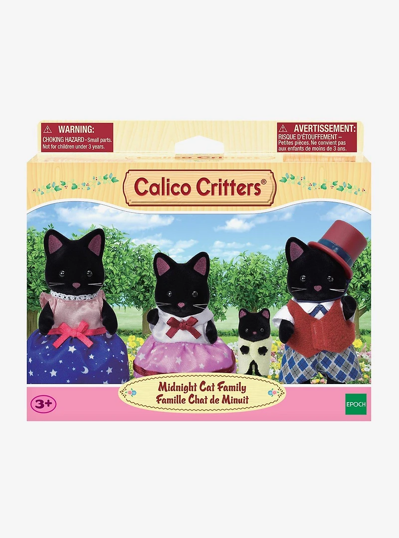 Calico Critters Midnight Cat Family Figure Set