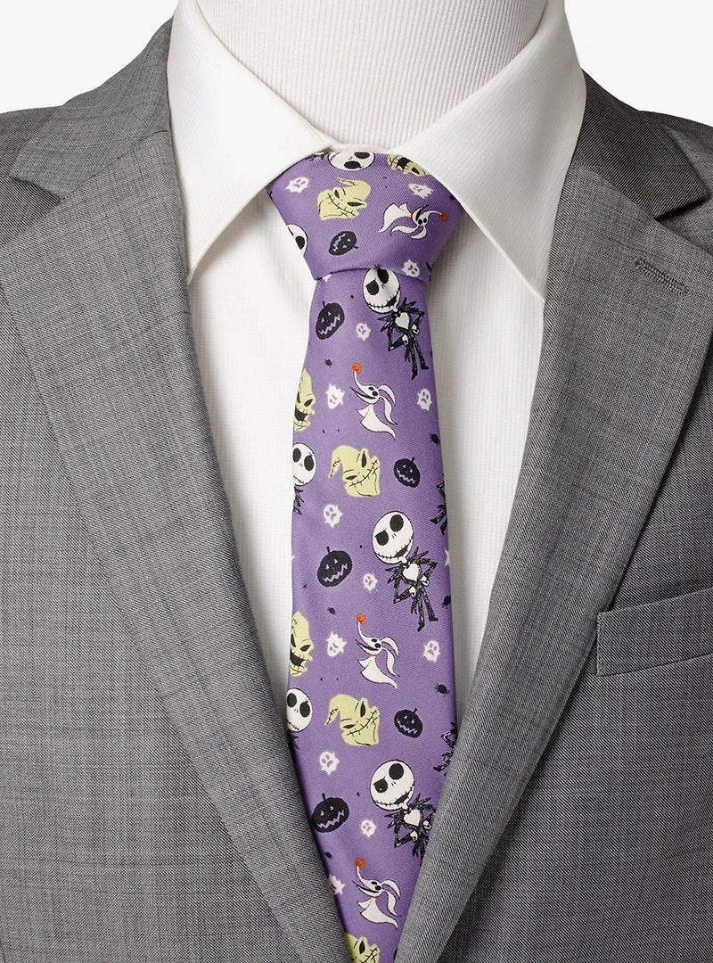 Disney Nightmare Before Christmas Purple Tie