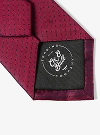 Red Pin Dot Silk Tie