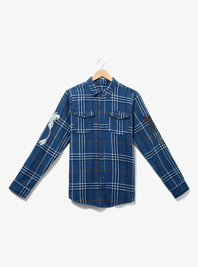 Dreamworks How to Train Your Dragon Toothless and Light Fury Flannel — BoxLunch Exclusive