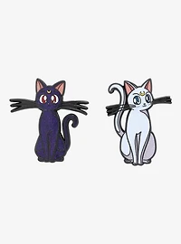 FigPin Pretty Guardian Sailor Moon Luna & Artemis Glitter Enamel Pin Set - BoxLunch Exclusive