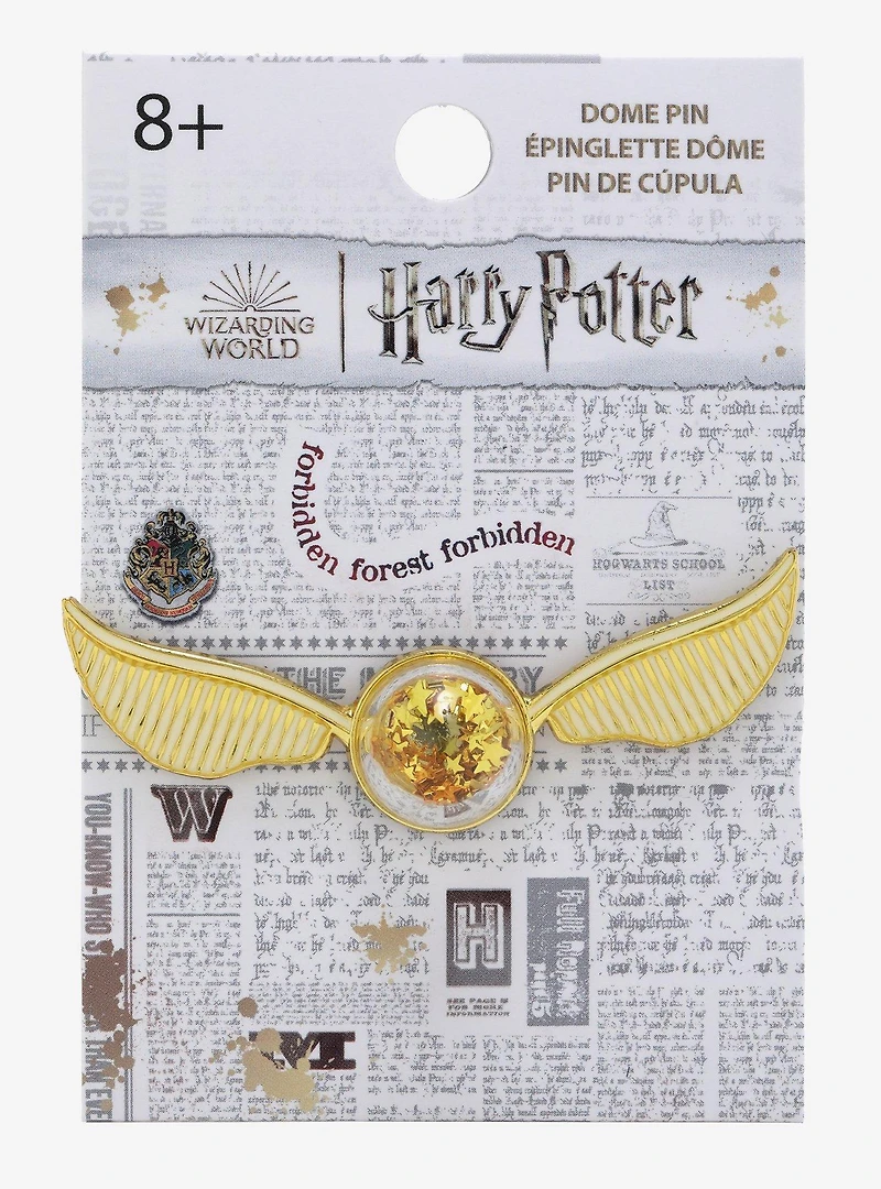 Loungefly Harry Potter 3D Glitter Golden Snitch Enamel Pin — BoxLunch Exclusive