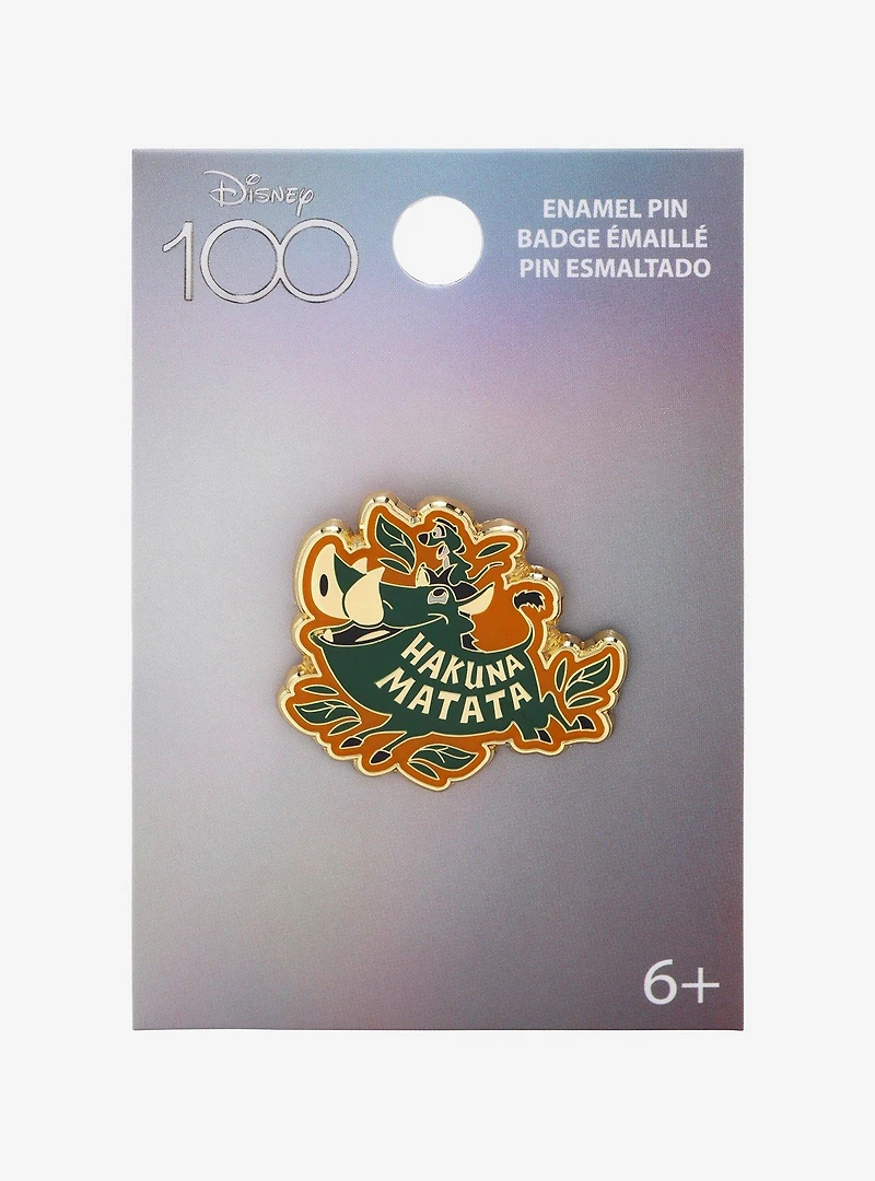 Loungefly Disney The Lion King Hakuna Matata Enamel Pin - BoxLunch Exclusive
