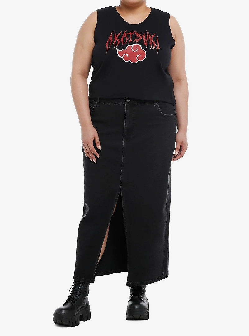 Naruto Shippuden Akatsuki Girls Crop Muscle Tank Top Plus Size