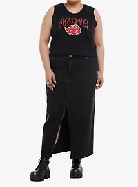 Naruto Shippuden Akatsuki Girls Crop Muscle Tank Top Plus Size