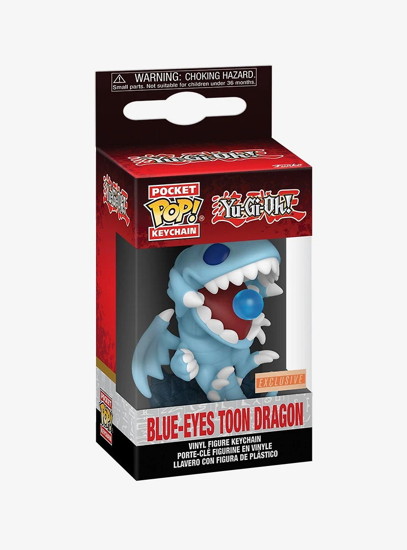 Funko Pocket Pop! Yu-Gi-Oh! Blue-Eyes Toon Dragon Vinyl Figure Keychain - BoxLunch Exclusive