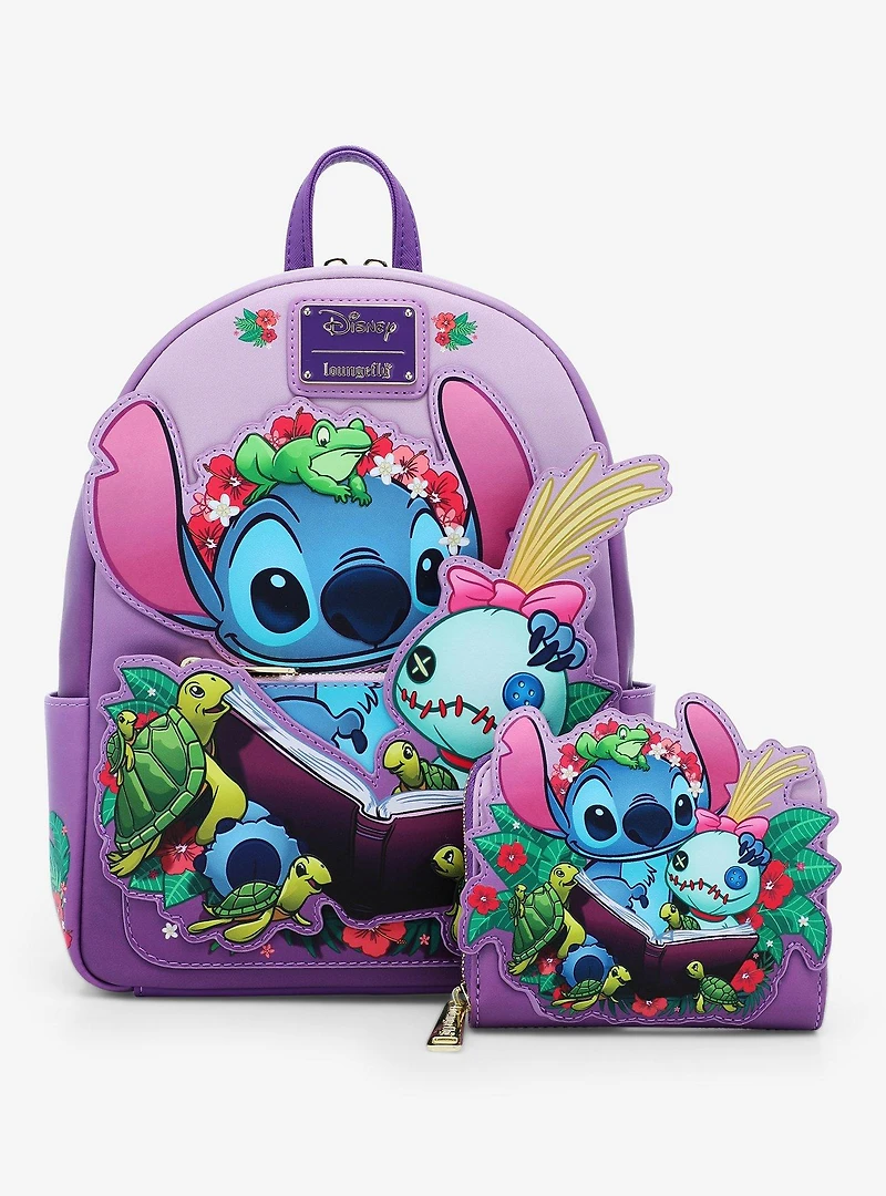 Loungefly Disney Lilo & Stitch Scrump Reading Mini Backpack - BoxLunch Exclusive