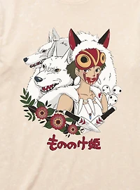 Studio Ghibli Princess Mononoke Wolf Princess Mineral Wash T-Shirt