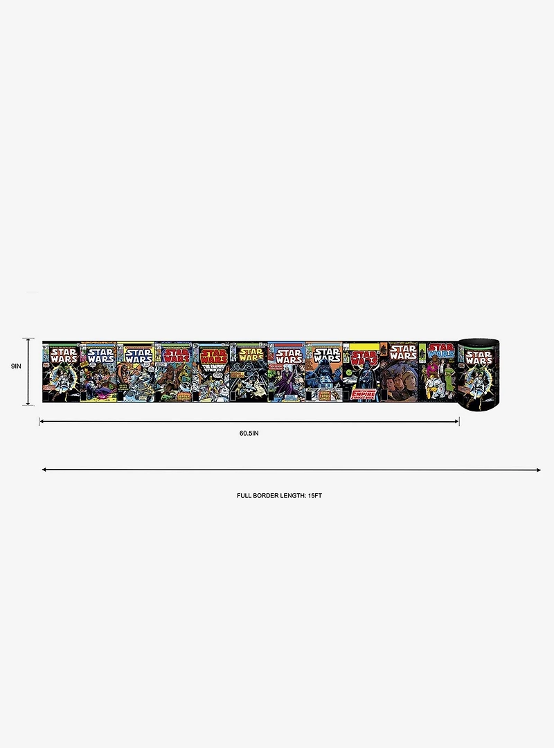 Star Wars Comic Books Peel & Stick Wallpaper Border