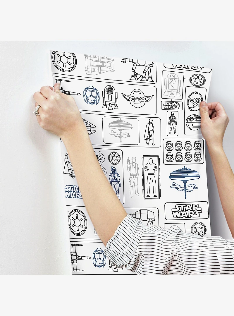 Star Wars Pictogram Peel & Stick Wallpaper