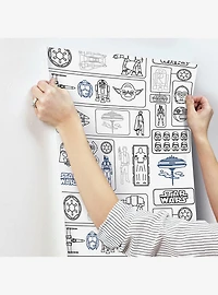 Star Wars Pictogram Peel & Stick Wallpaper