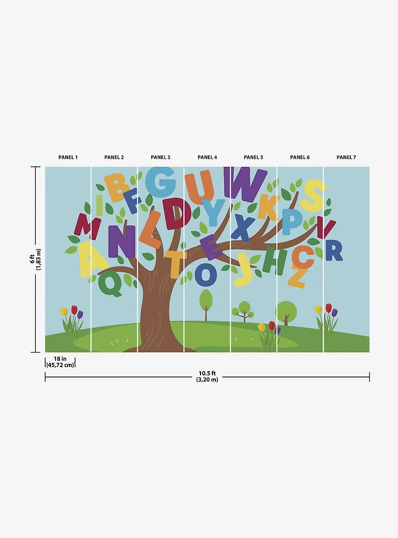 Alphabet Tree Peel & Stick Mural