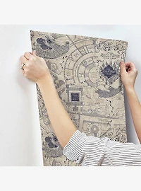 Harry Potter Marauder's Map Blue Peel & Stick Wallpaper