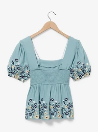 Studio Ghibli Spirited Away Floral Soot Sprites Smock Blouse - BoxLunch Exclusive