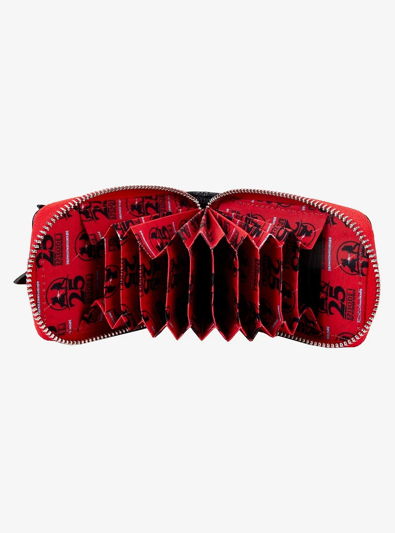Loungefly Star Wars: Episode I - The Phantom Menace 25th Anniversary Darth Maul Accordion Zip Wallet