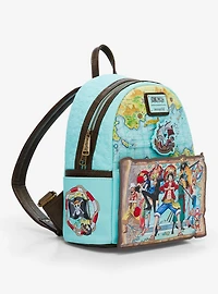 Loungefly One Piece Luffy and Crew Map Mini Backpack