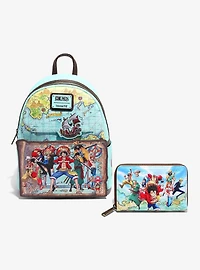 Loungefly One Piece Luffy and Crew Map Mini Backpack