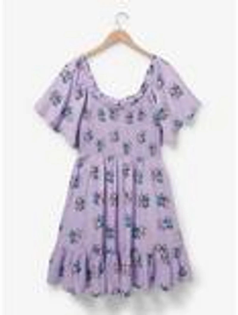 Disney Lilo & Stitch Angel Allover Print Smocked Plus Dress — BoxLunch Exclusive