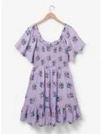 Disney Lilo & Stitch Angel Allover Print Smocked Plus Dress — BoxLunch Exclusive
