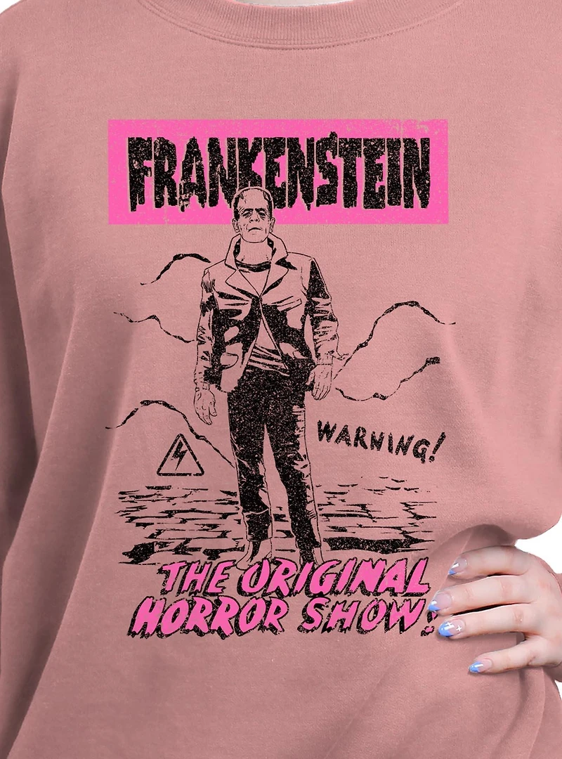 Universal Monsters Frankenstein Old Franky Girls Slouchy Sweatshirt