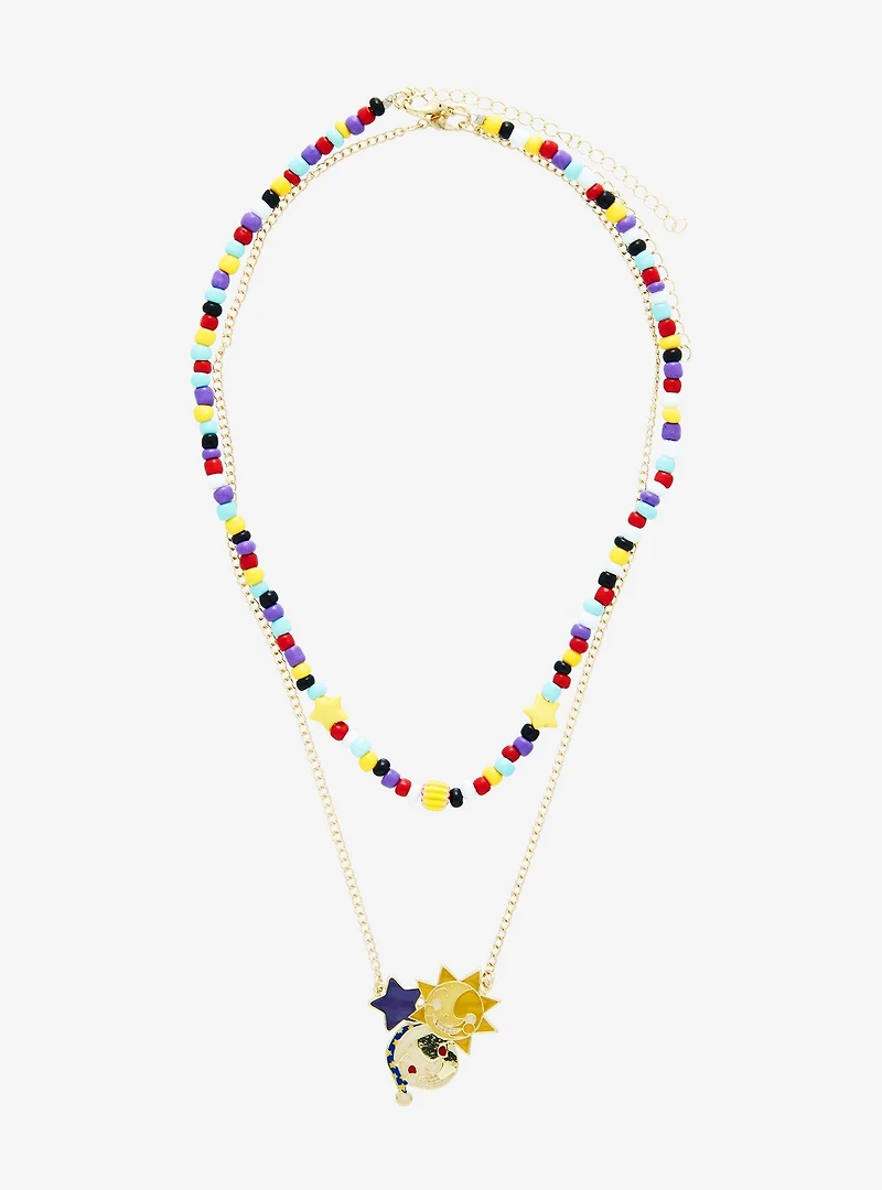 Five Nights At Freddy's: Security Breach Chibi Sun & Moon Bead Necklace Set