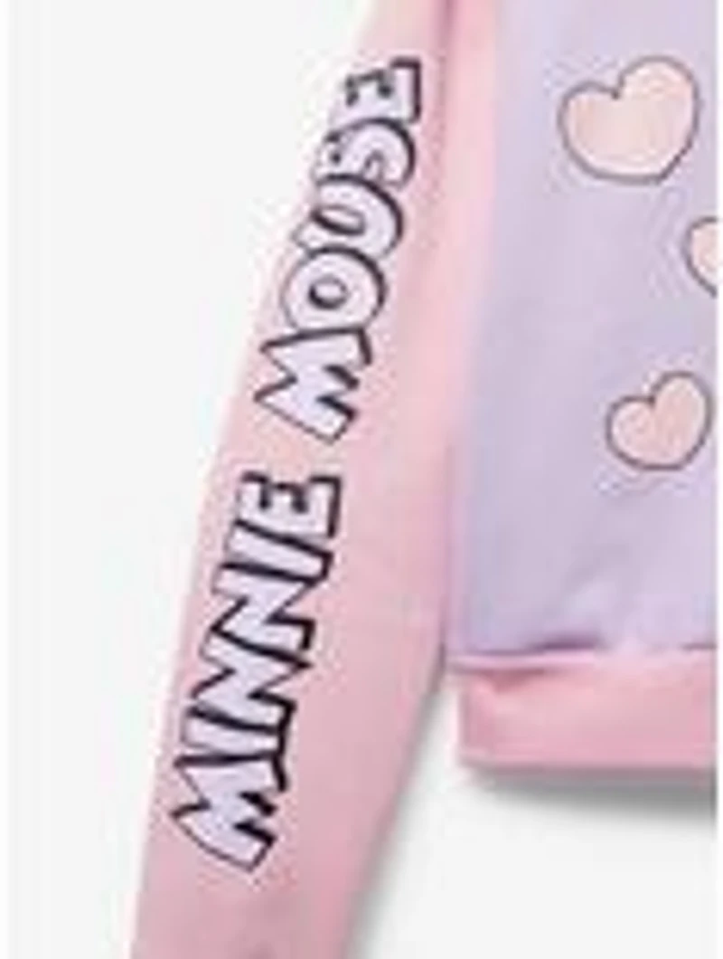Disney Minnie Mouse Color Block Women's Cropped Hoodie