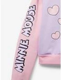 Disney Minnie Mouse Color Block Women's Cropped Hoodie