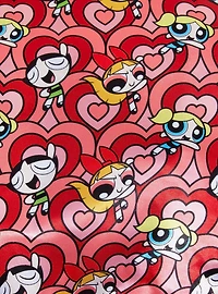 The Powerpuff Girls Heart Allover Print Hair Bonnet