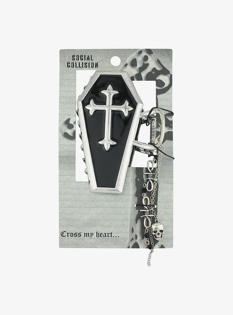 Social Collision® Coffin Chain Drops Claw Hair Clip