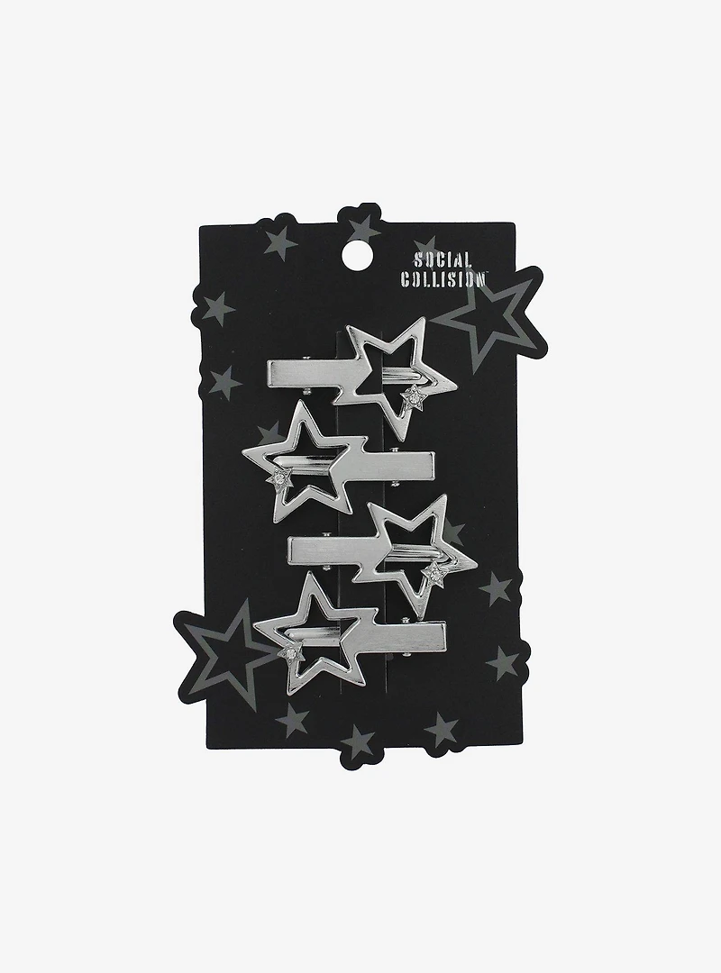 Social Collision® Jeweled Star Hair Clip Set