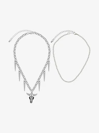 Social Collision® Cow Skull Choker Set