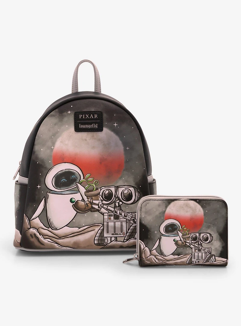 Loungefly Disney Pixar WALL-E EVE & WALL-E Plant Mini Zipper Wallet