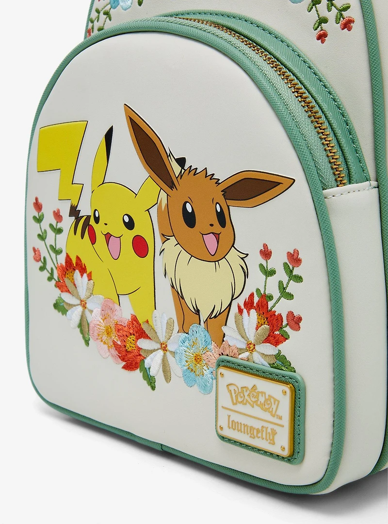 Loungefly Pokémon Pikachu and Eevee Floral Mini Backpack — BoxLunch Exclusive