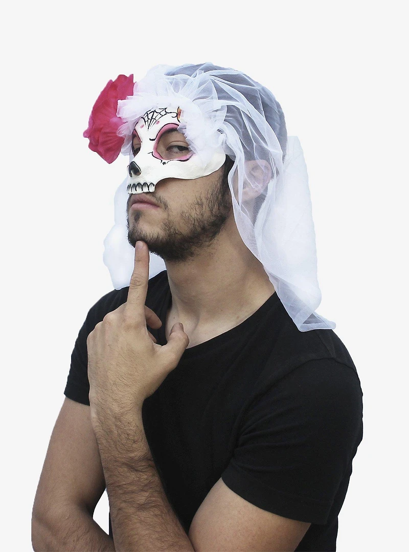 Day of the Dead Catrina Mask With Veil