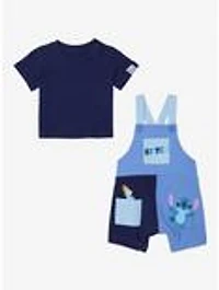 Disney Lilo & Stitch Color Block Infant T-Shirt and Overall Set — BoxLunch Exclusive