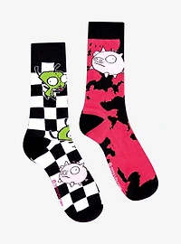 Invader Zim GIR & Pig Crew Socks 2 Pair