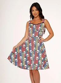 Black Rainbow Skulls Dress