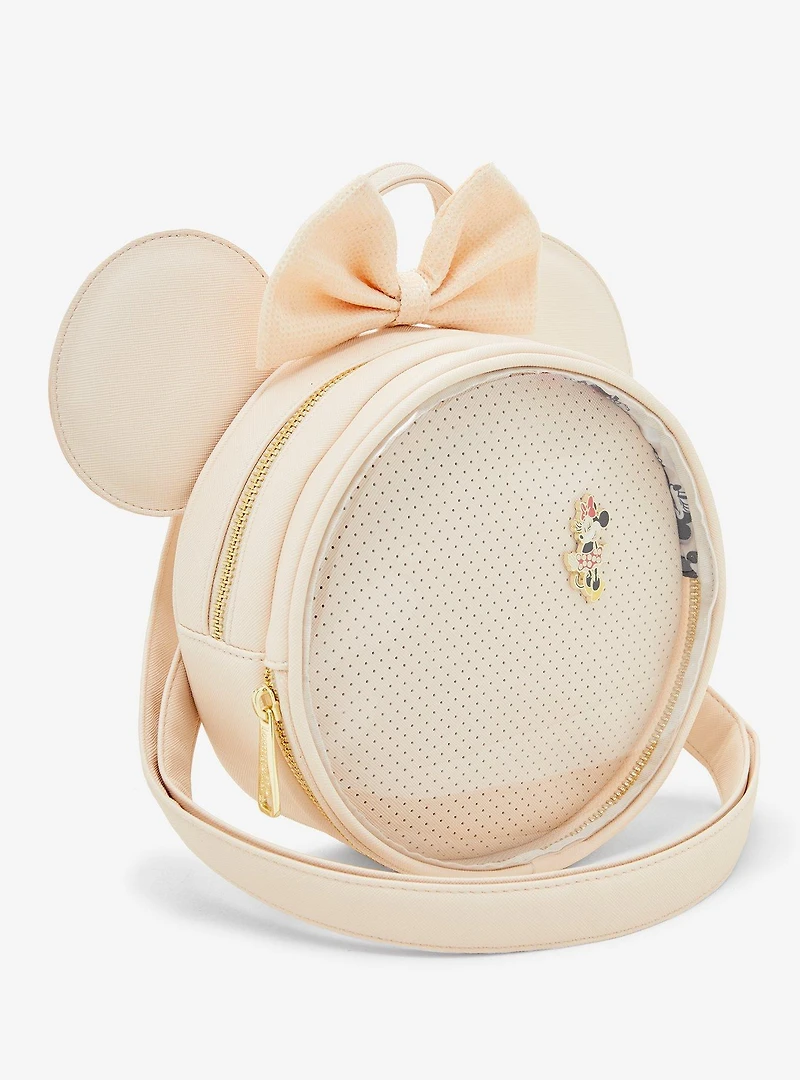 Loungefly Disney Minnie Mouse Ears Pin Display Crossbody Bag - BoxLunch Exclusive