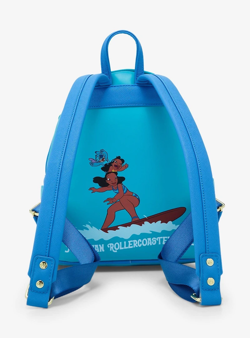 Loungefly Disney Lilo & Stitch Group Surfing Mini Backpack - BoxLunch Exclusive