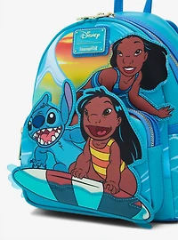 Loungefly Disney Lilo & Stitch Group Surfing Mini Backpack - BoxLunch Exclusive