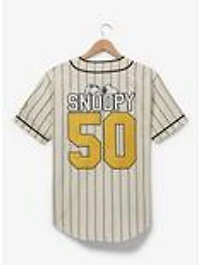 Peanuts Snoopy and Woodstock Striped Baseball Jersey