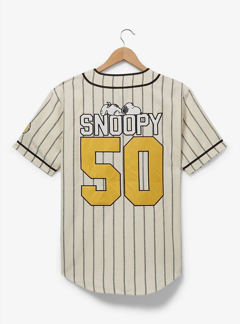 Peanuts Snoopy and Woodstock Striped Baseball Jersey