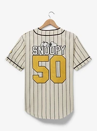 Peanuts Snoopy and Woodstock Striped Baseball Jersey