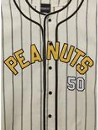 Peanuts Snoopy and Woodstock Striped Baseball Jersey