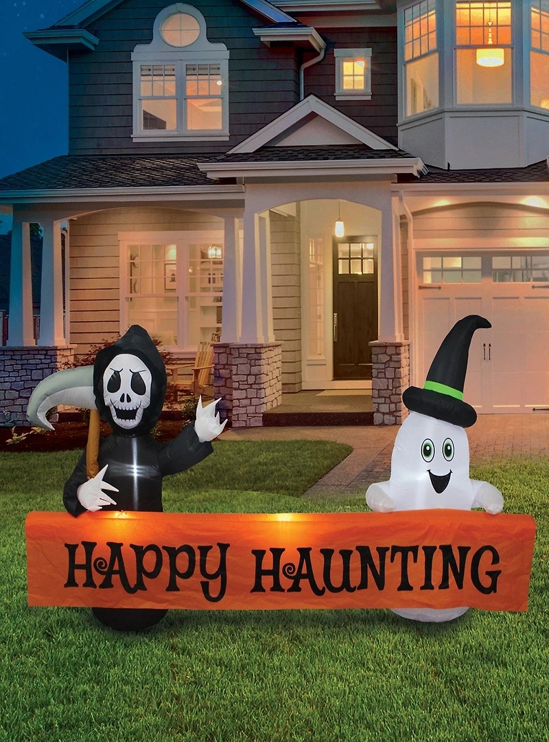 Happy Haunting Banner Inflatable Decor