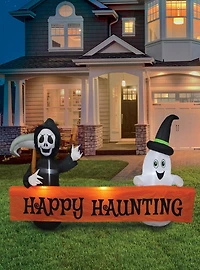 Happy Haunting Banner Inflatable Decor